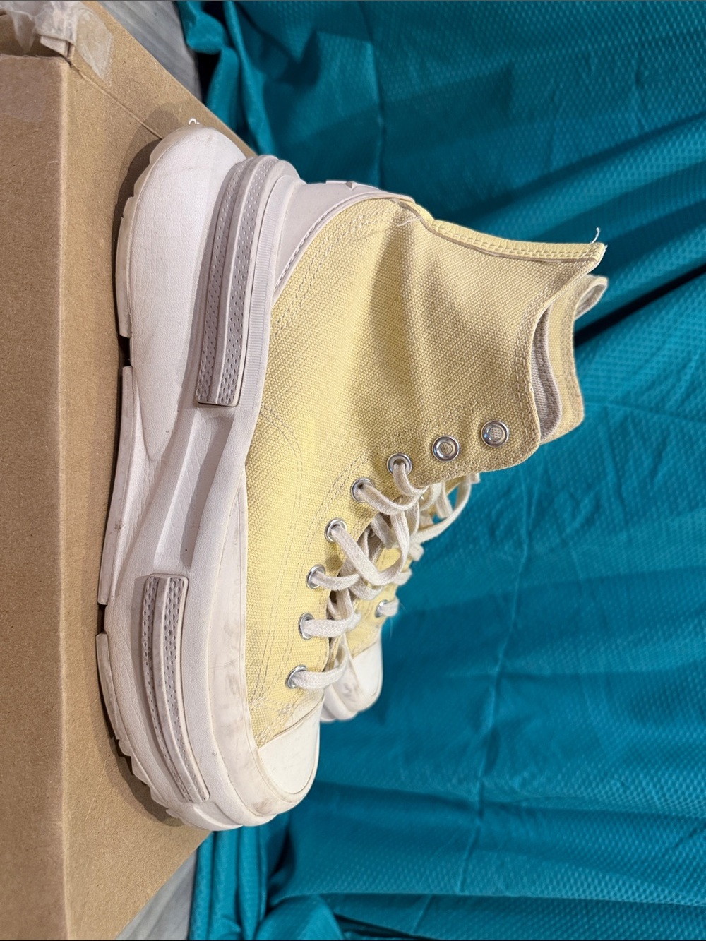 Converse Yellow High-Top Platform Sneaker